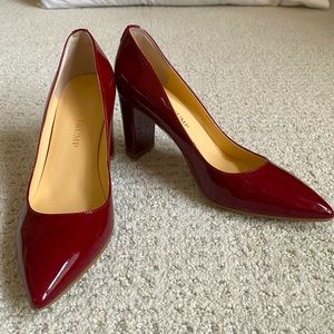 Ivanka Trump Patent Leather Block Heel Pump